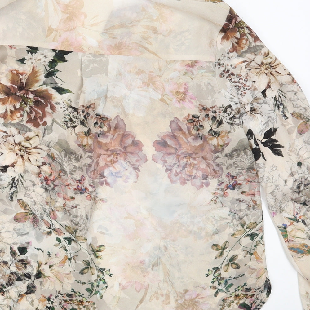 USA Womens Multicoloured Floral  Basic Blouse Size 8