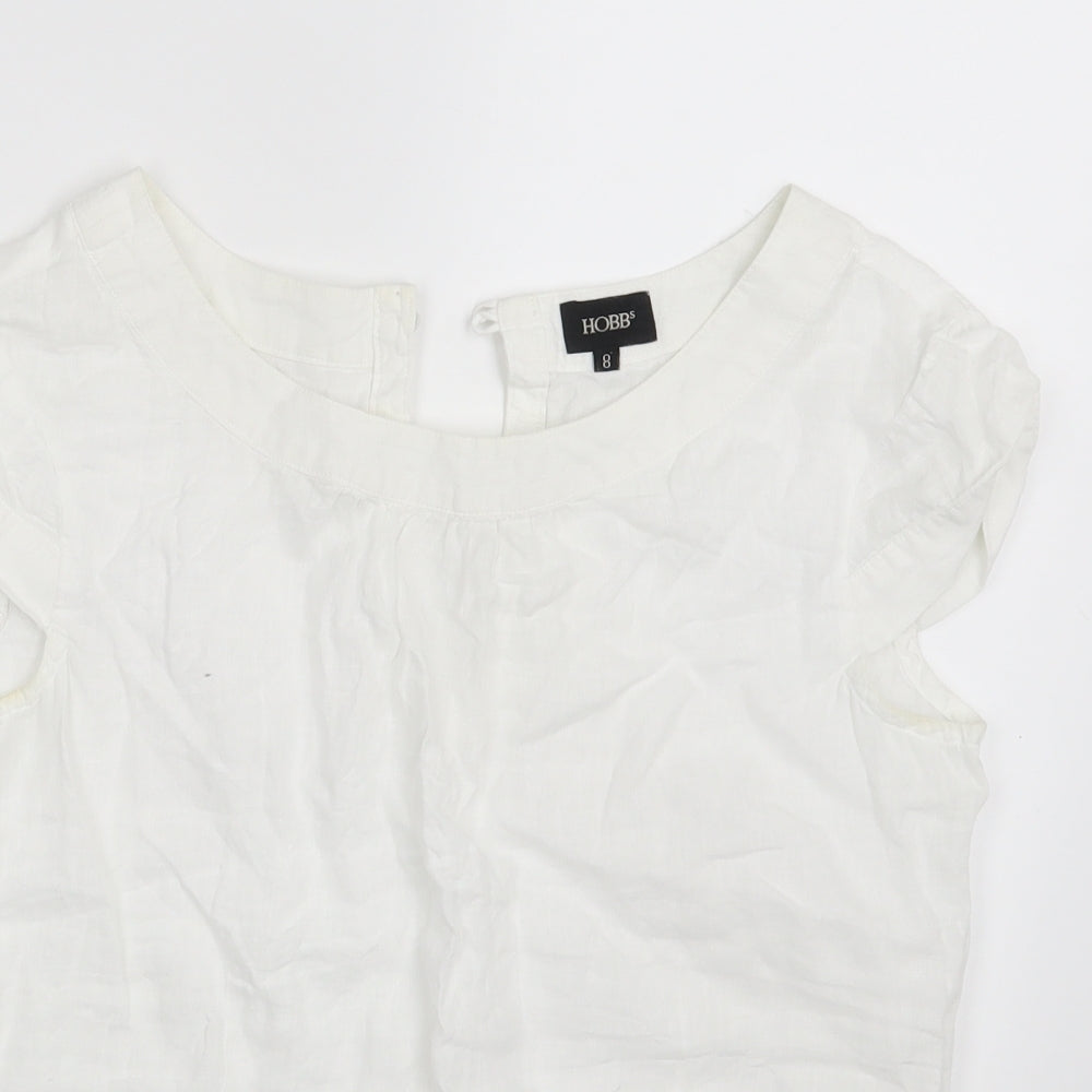 Hobbs Womens White   Basic Blouse Size 8