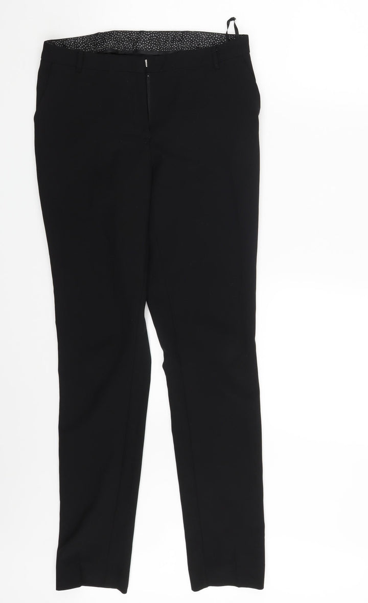 New Look Womens Black Trousers Size 8 L28.5 in