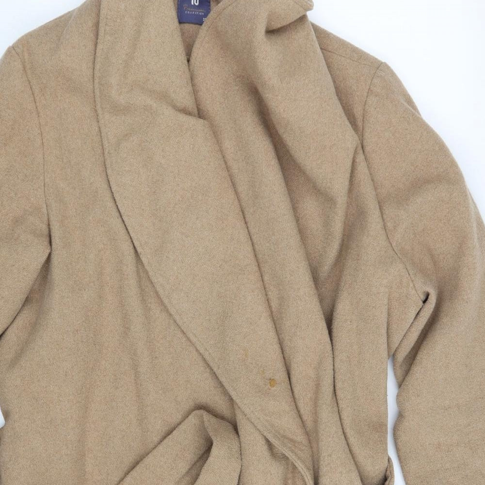 TU Womens Beige   Overcoat Coat Size 20