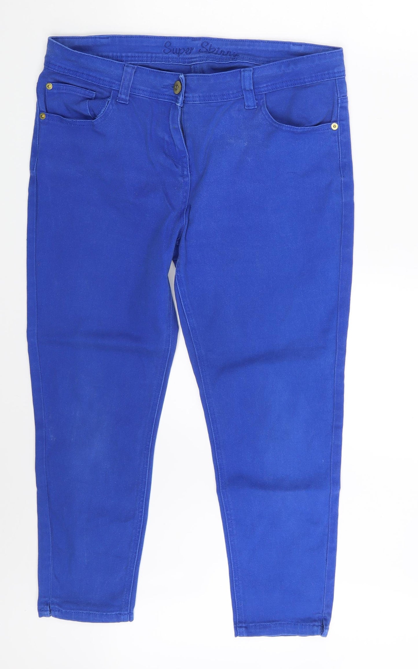 George Womens Blue  Denim Skinny Jeans Size 16 L23 in
