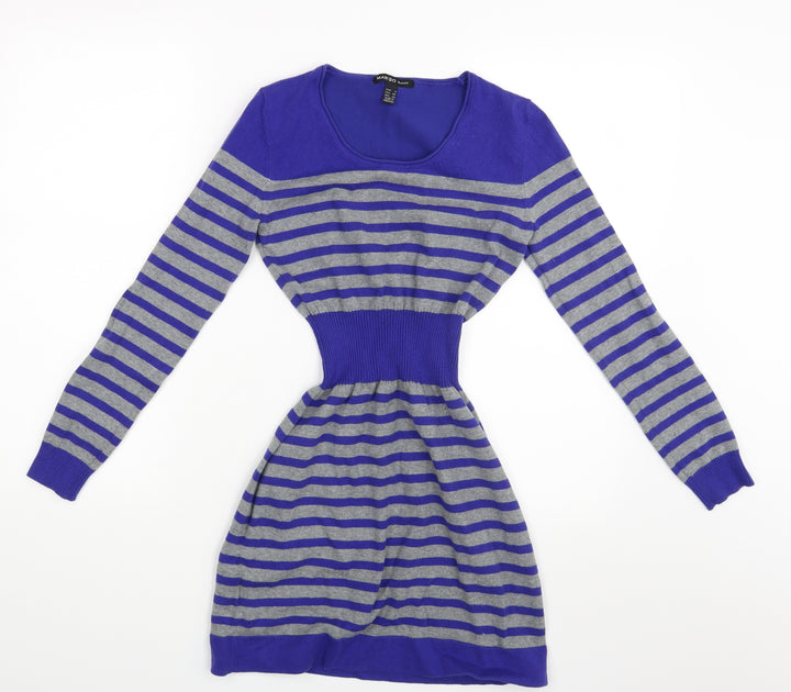 Mango Womens Multicoloured Striped  Pullover Jumper Size S