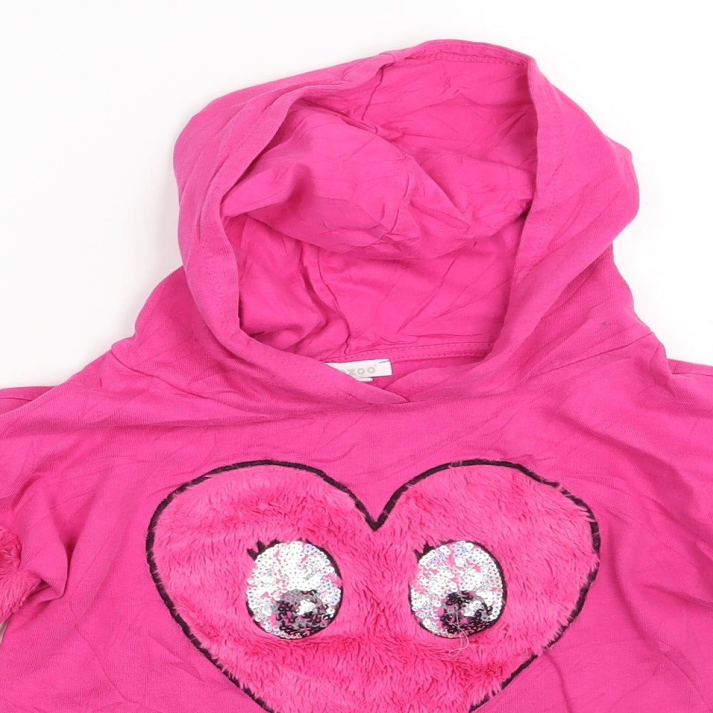 BlueZoo  Girls Pink   Pullover Hoodie Size 7-8 Years