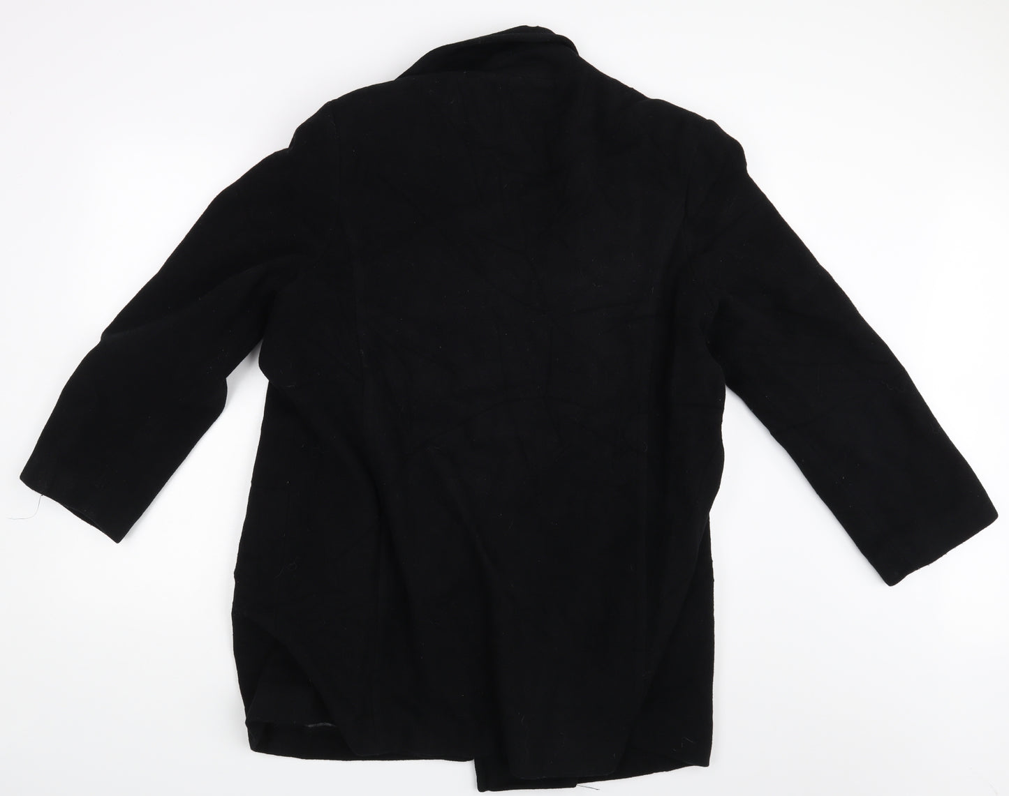 Klass Womens Black   Overcoat Coat Size 16