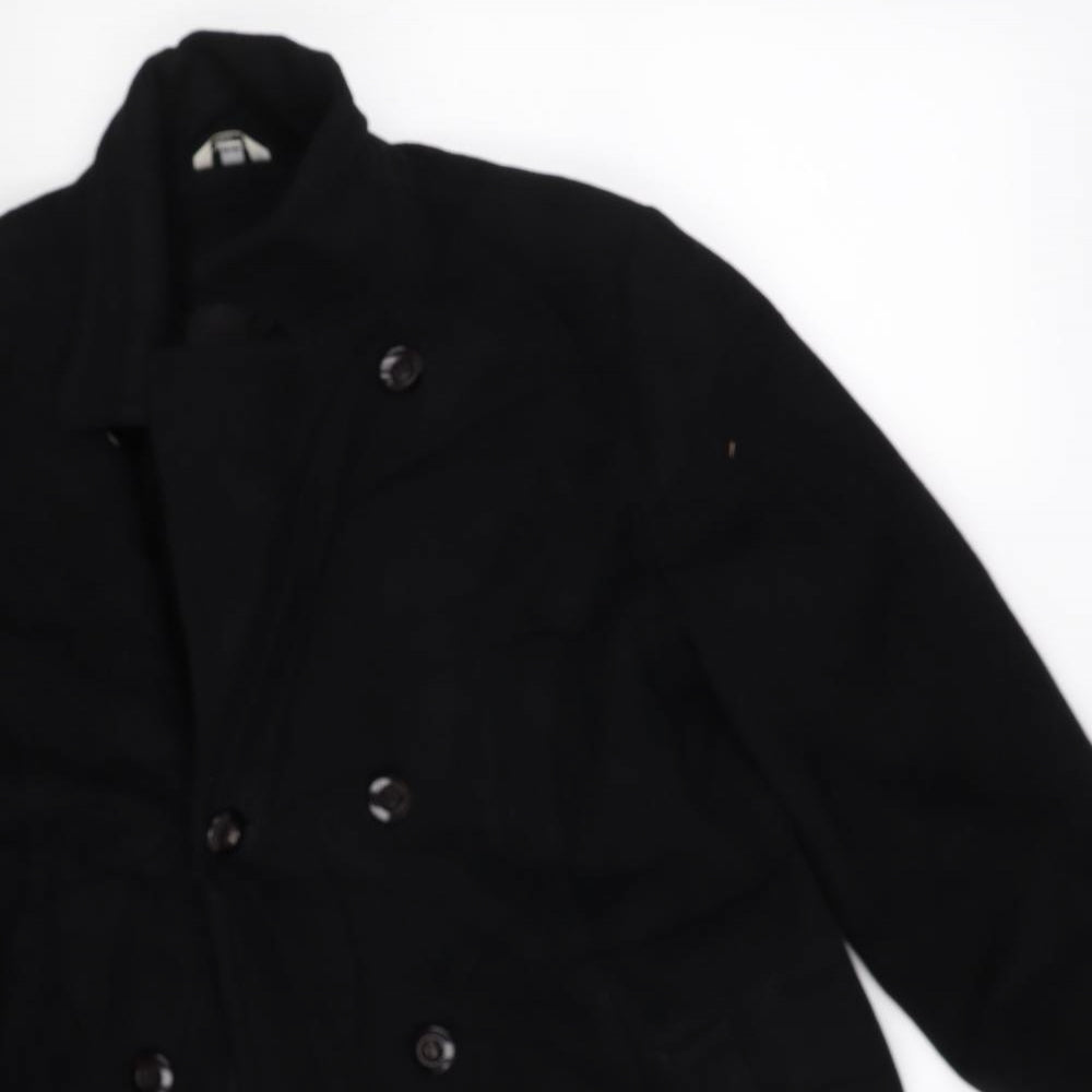 Klass Womens Black   Overcoat Coat Size 16