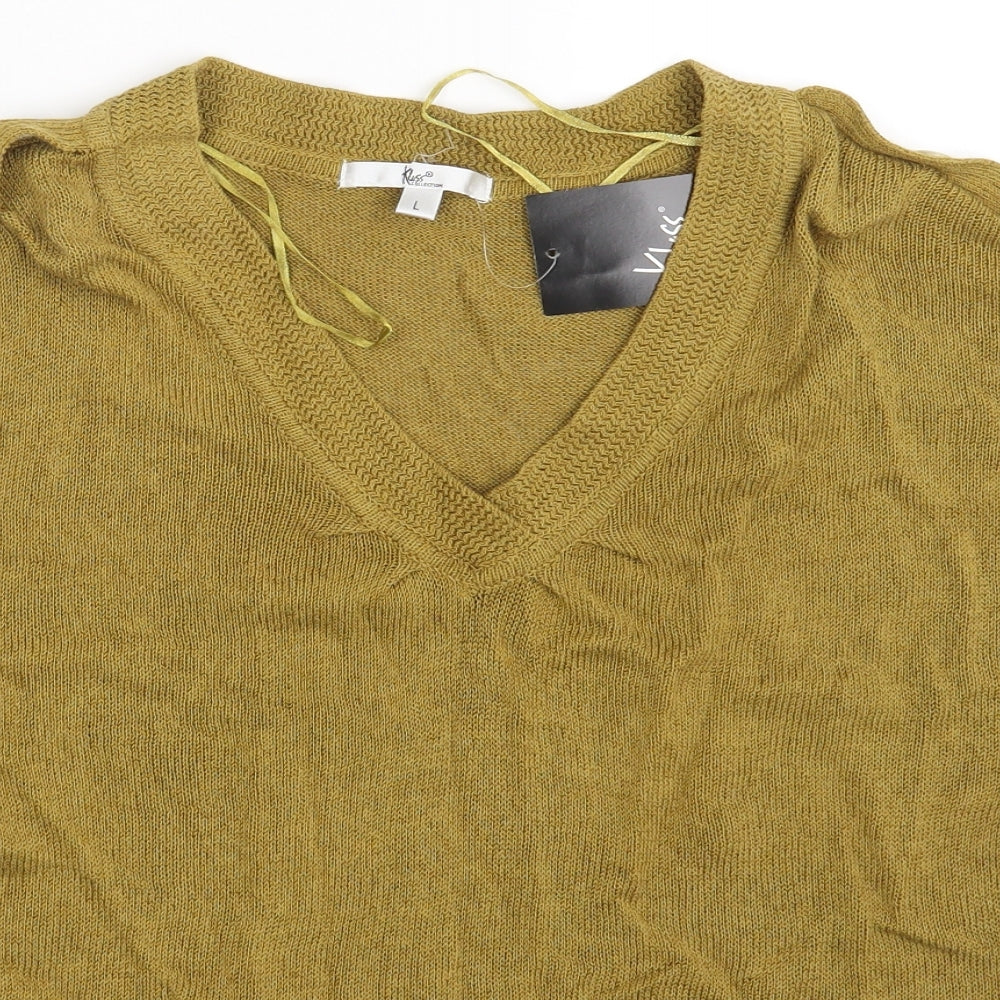 Klass Womens Yellow   Basic T-Shirt Size L