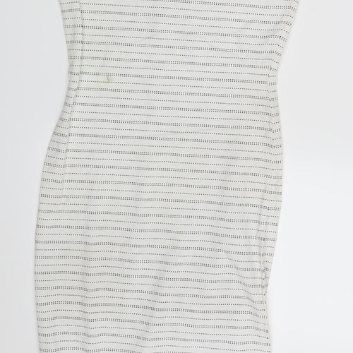 Atmosphere Womens White Polka Dot  Fit & Flare  Size 8