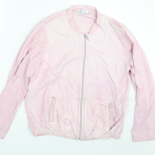 Just White Womens Pink   Jacket  Size 14