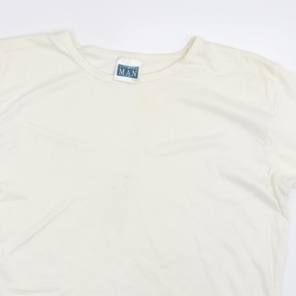 Premier MAN  Mens Ivory    T-Shirt Size XL