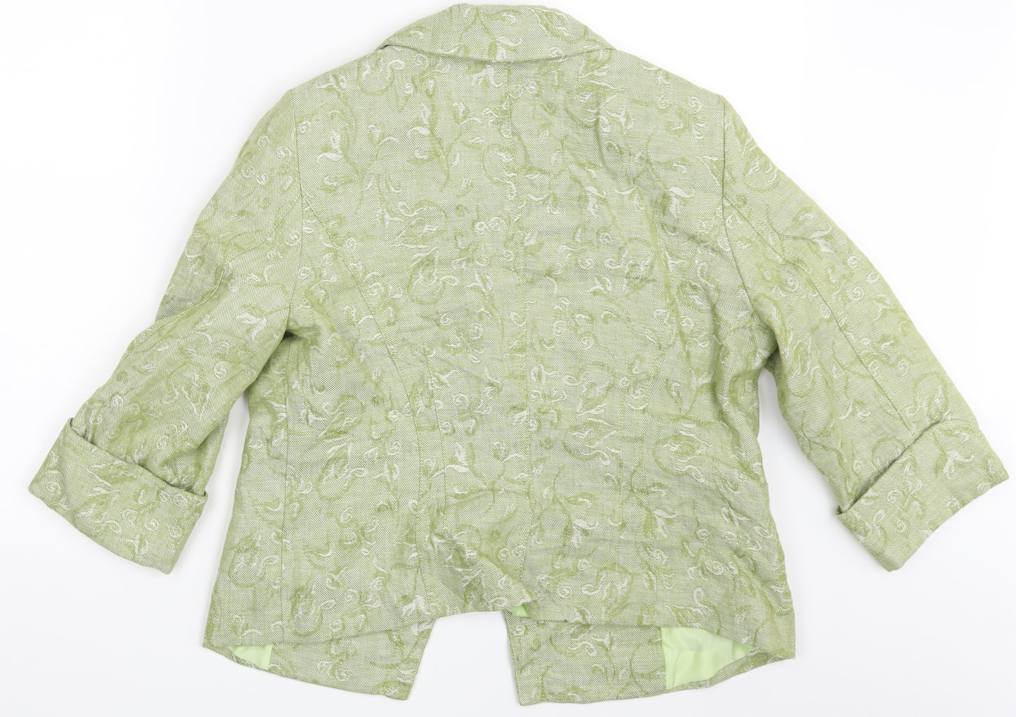 Per Una Womens Green Floral  Jacket Blazer Size 16