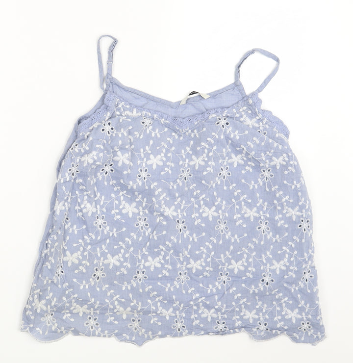 George Womens Blue Floral Camisole Blouse Size 10