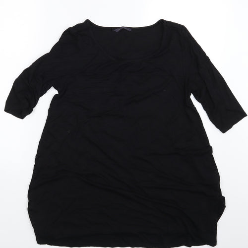 M&S Womens Black   Basic T-Shirt Size 12