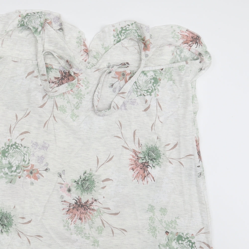 George Womens White Floral  Basic Blouse Size 16