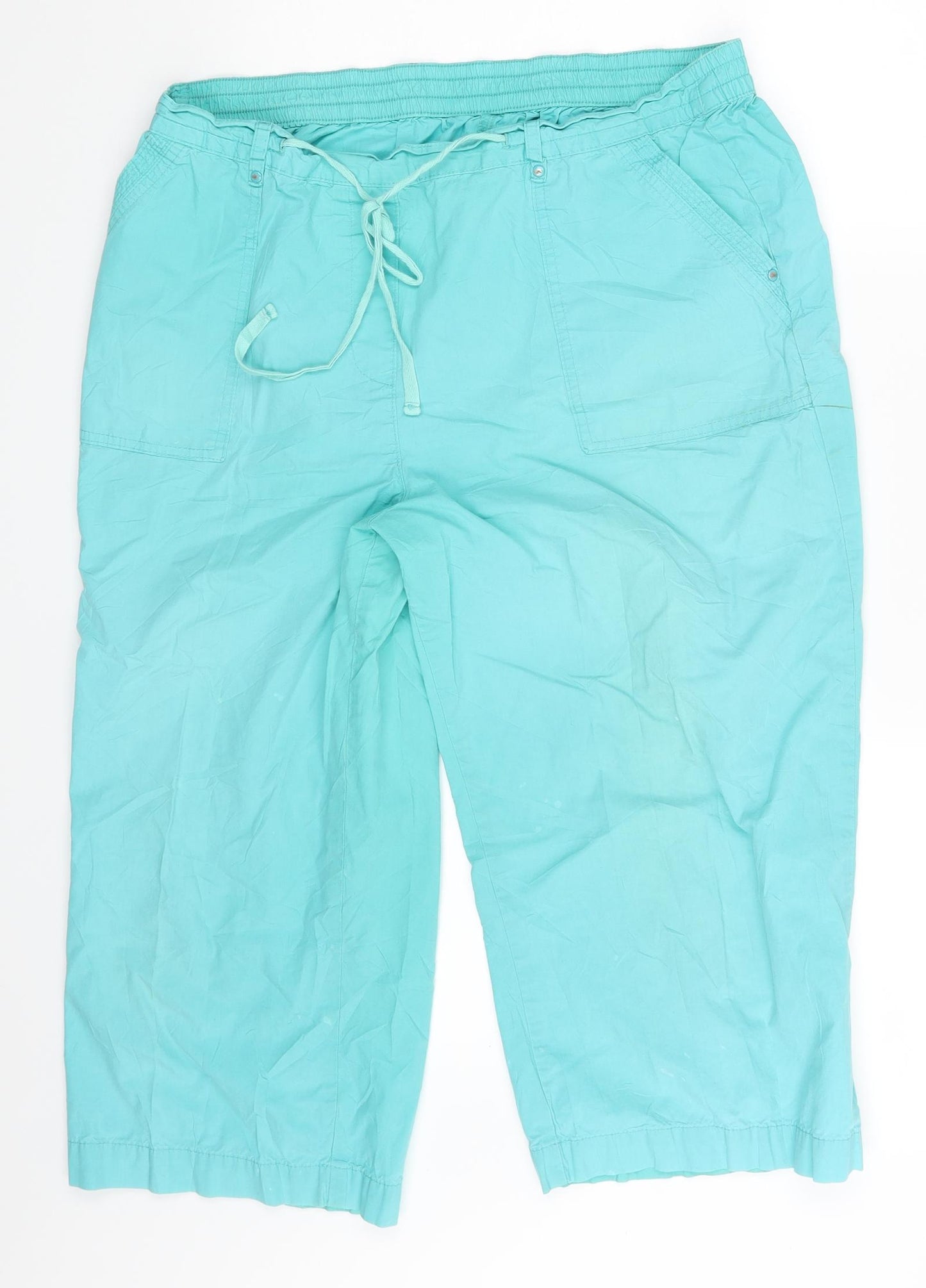 M&S Womens Green   Sweat Shorts Size 14