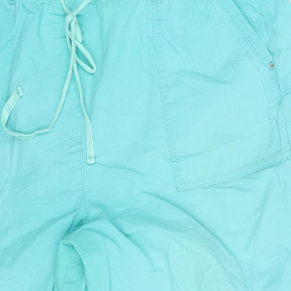 M&S Womens Green   Sweat Shorts Size 14