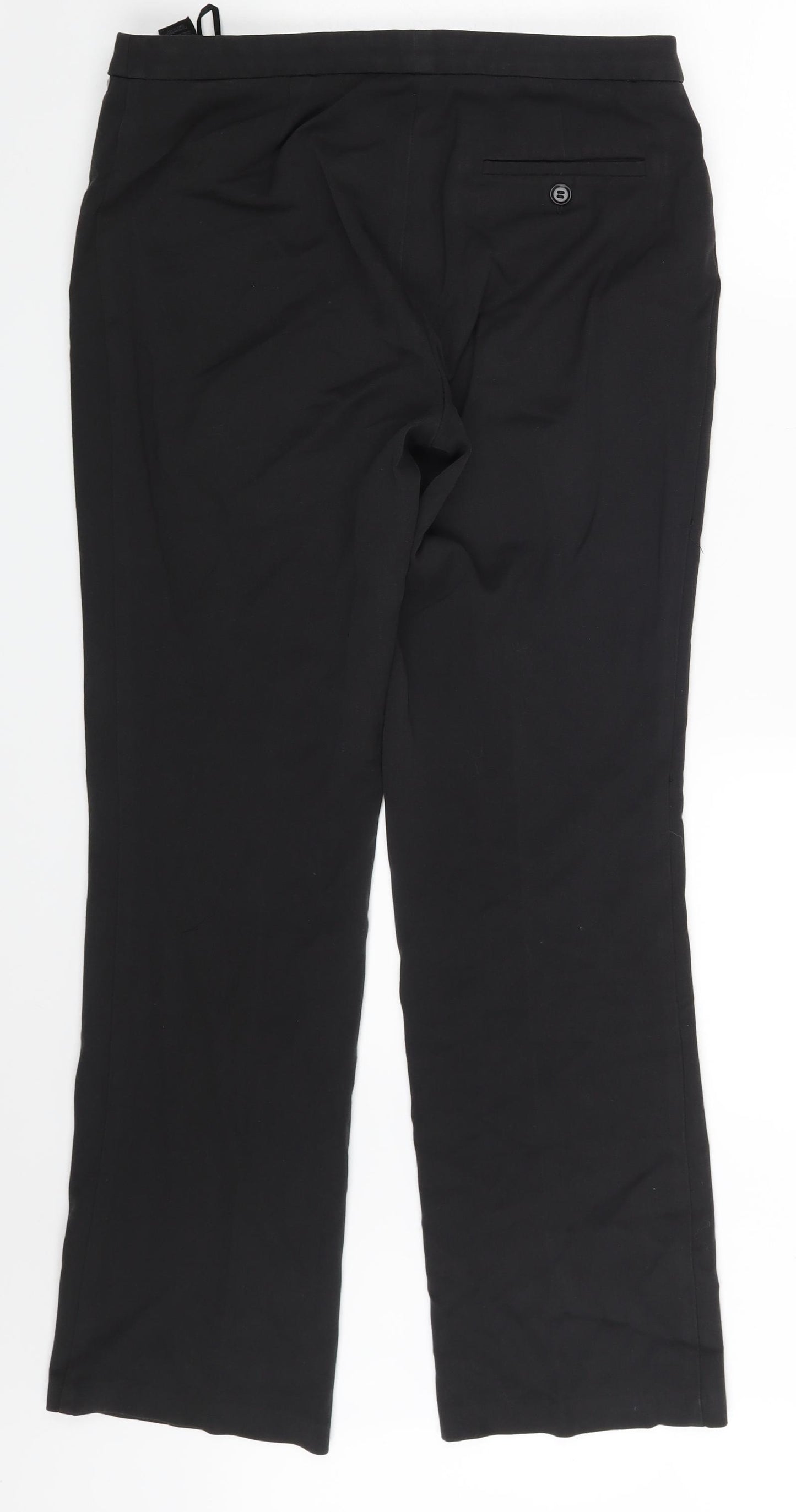 M&S Womens Black   Trousers  Size 10 L27.5 in