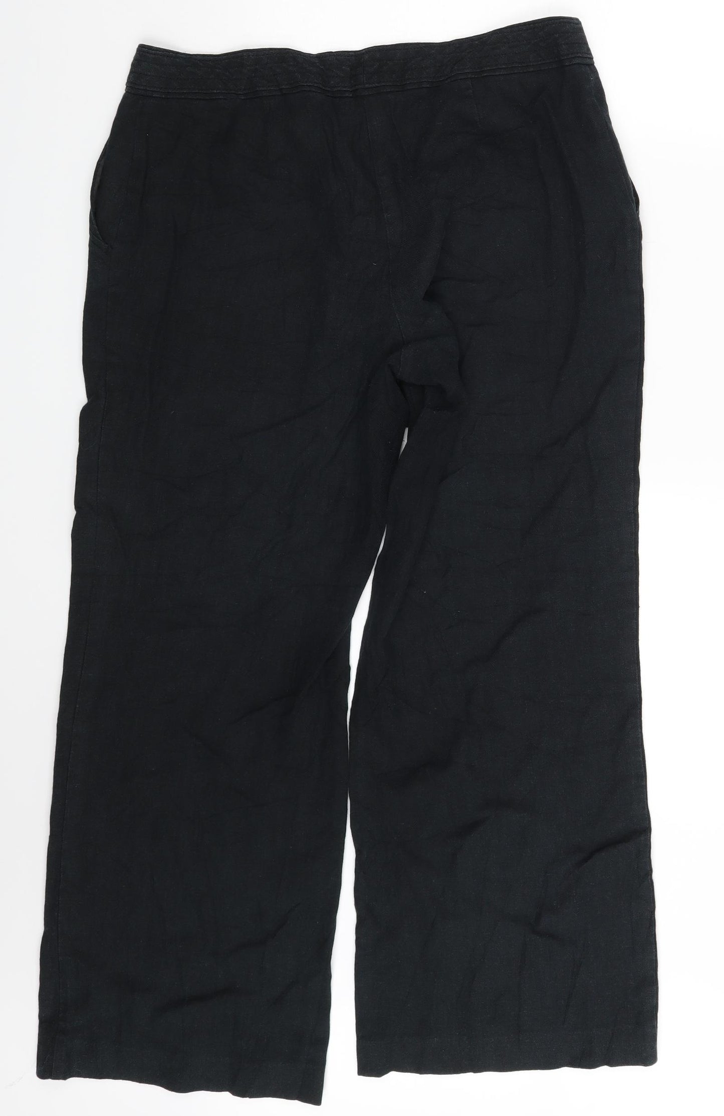 M&S Womens Black   Sweatpants Trousers Size 14 L27 in