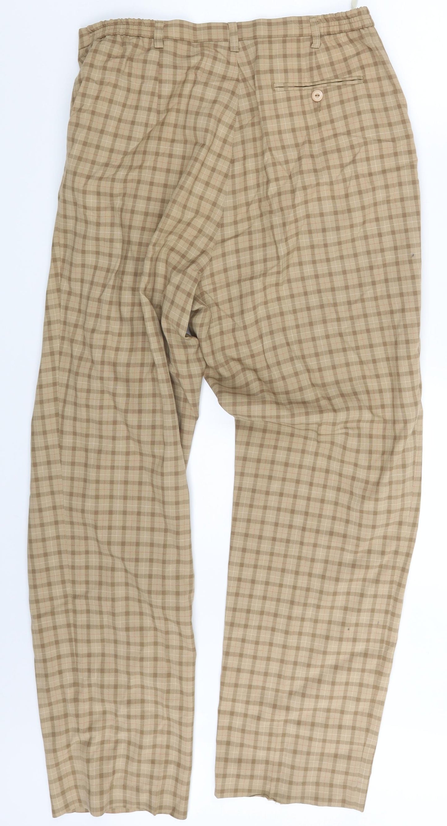 Country Rose Womens Brown Check  Trousers  Size 16 L29 in