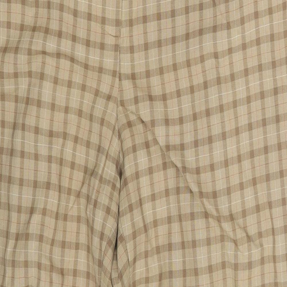 Country Rose Womens Brown Check  Trousers  Size 16 L29 in