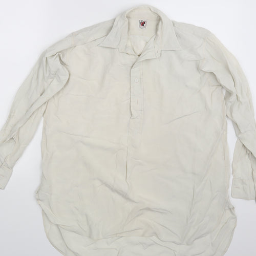 Tabaro Womens Ivory   Basic Button-Up One Size