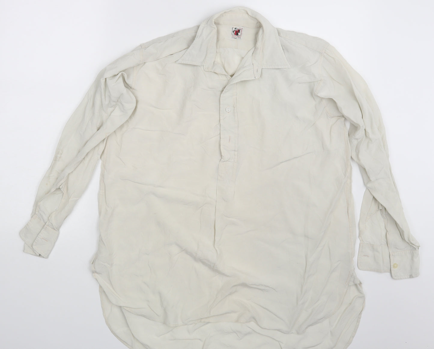 Tabaro Womens Ivory   Basic Button-Up One Size