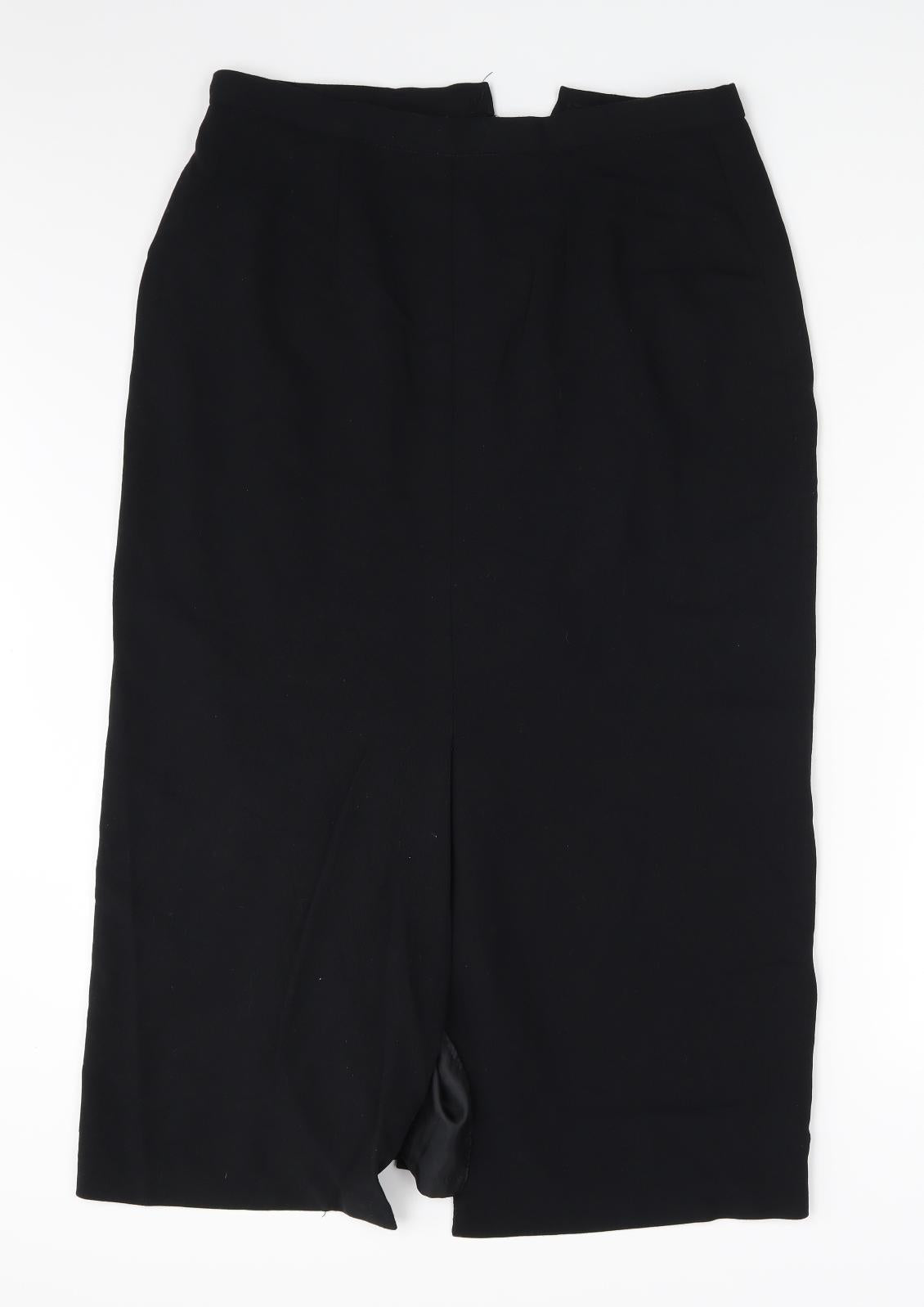 Katy Baker Womens Black   A-Line Skirt Size 16