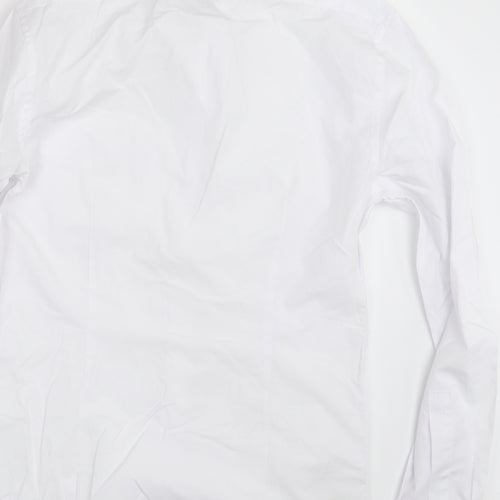 M&S Mens White    Button-Up Size 14.5