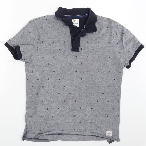 SoulCal & Co Mens Grey Polka Dot   Polo Size XL