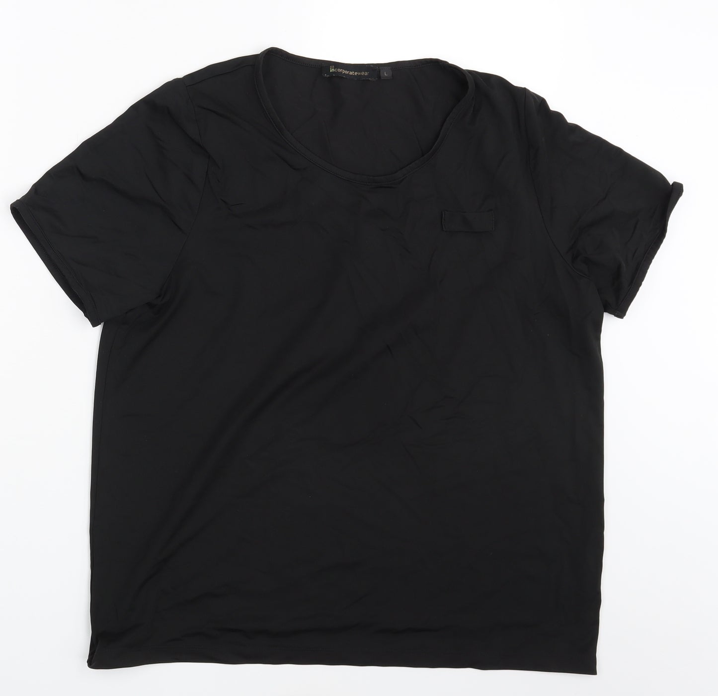 Incorporatewear  Womens Black   Basic T-Shirt Size L