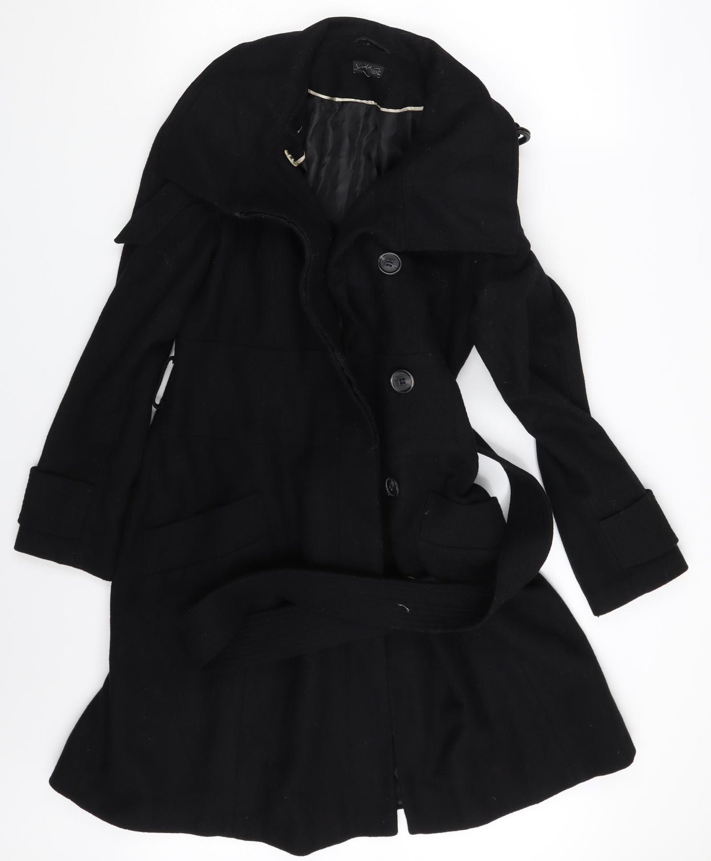 NEXT Womens Black   Overcoat Coat Size 10