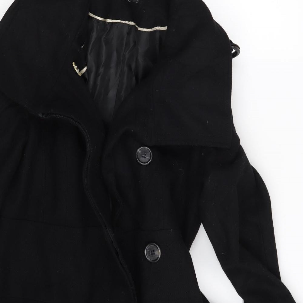 NEXT Womens Black   Overcoat Coat Size 10