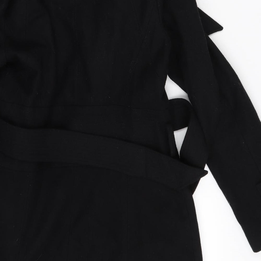 NEXT Womens Black   Overcoat Coat Size 10