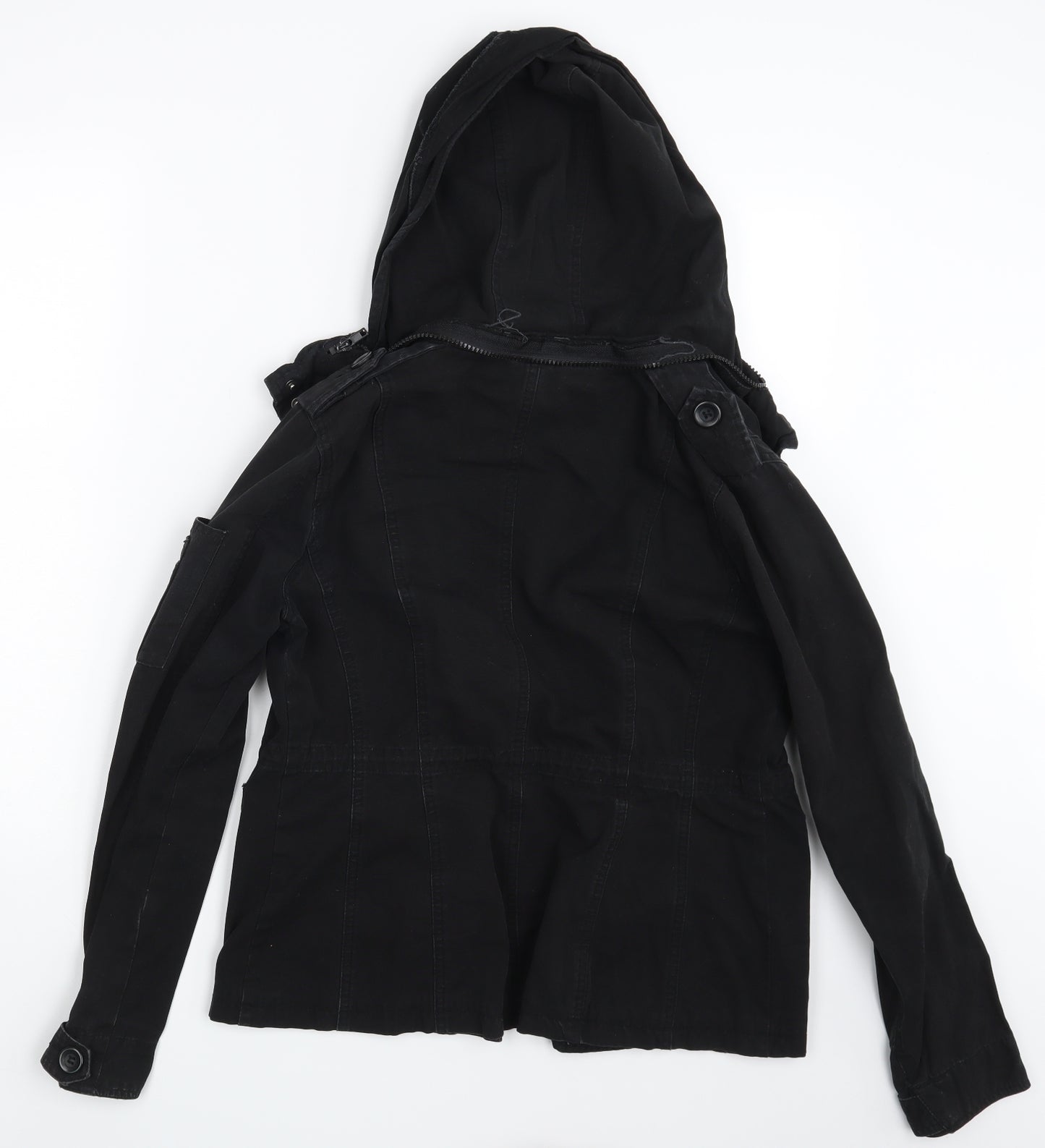 Urban Culture Womens Black  Denim Jacket Coat Size 12