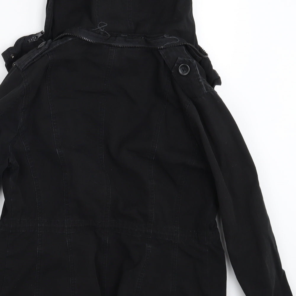 Urban Culture Womens Black  Denim Jacket Coat Size 12