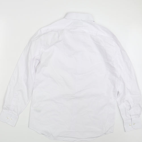 M&S Mens White    Button-Up Size 15.5