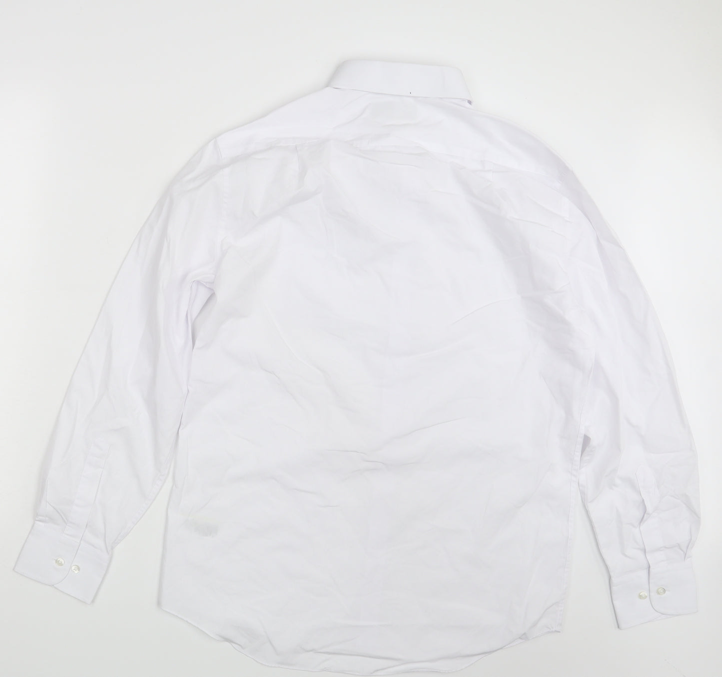 M&S Mens White    Button-Up Size 15.5
