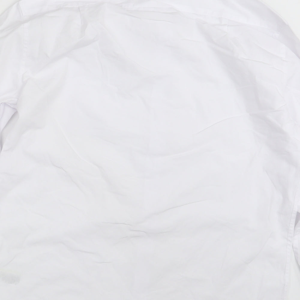 M&S Mens White    Button-Up Size 15.5