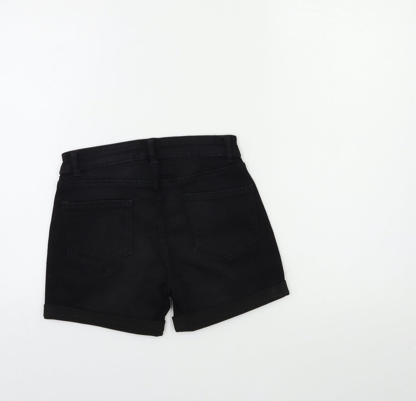 Denim & Co. Womens Black  Denim Cut-Off Shorts Size 4