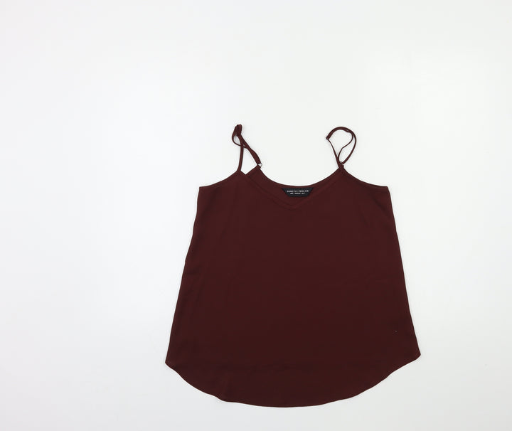 Dorothy Perkins Womens Brown Basic Tank Size 6