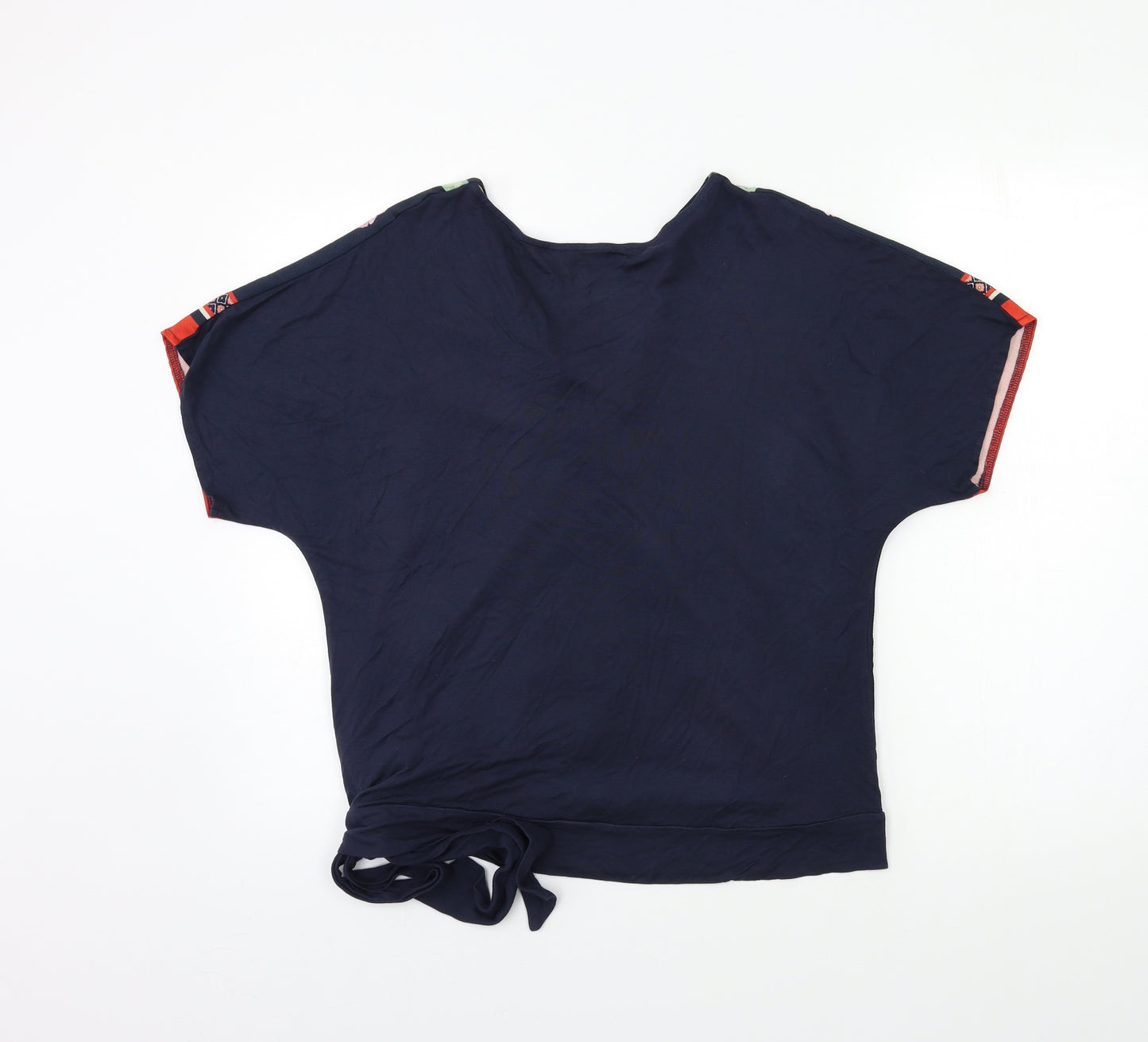 Oasis Womens Blue Floral  Basic Blouse Size M