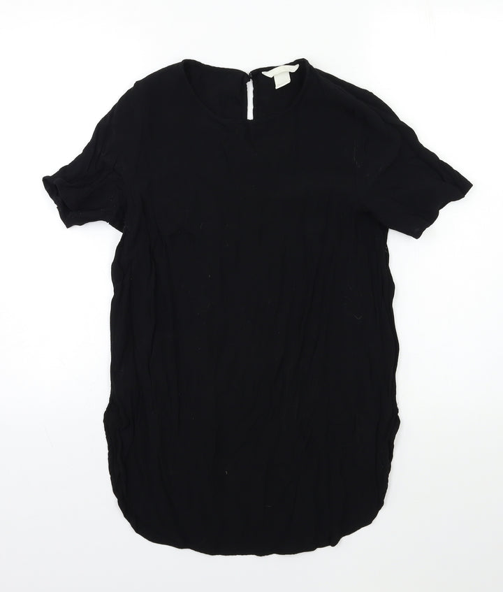 H&M Womens Black   Basic T-Shirt Size 8