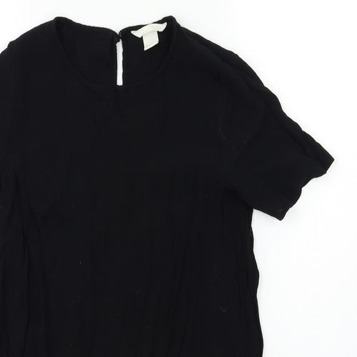 H&M Womens Black   Basic T-Shirt Size 8