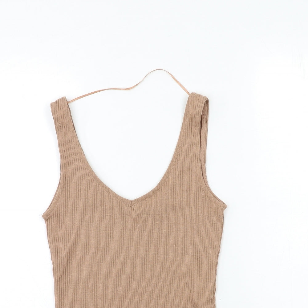 Primark Womens Beige  Knit Basic Tank Size 6