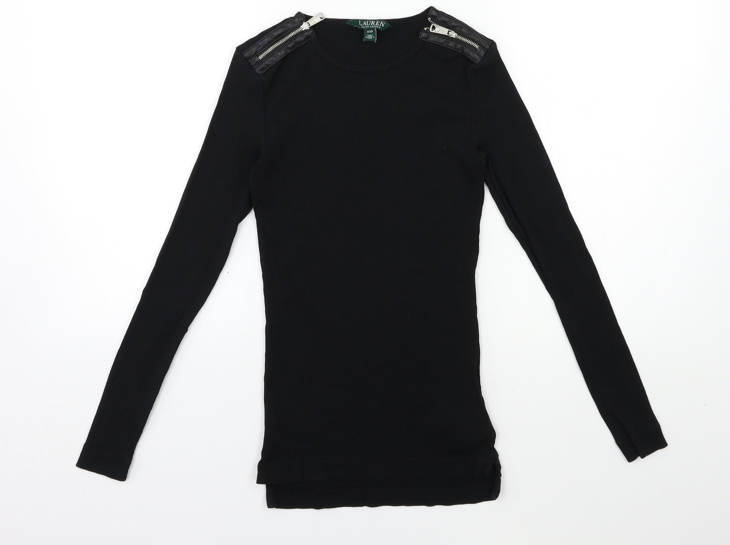 Ralph Lauren Womens Black   Basic T-Shirt Size 2XS