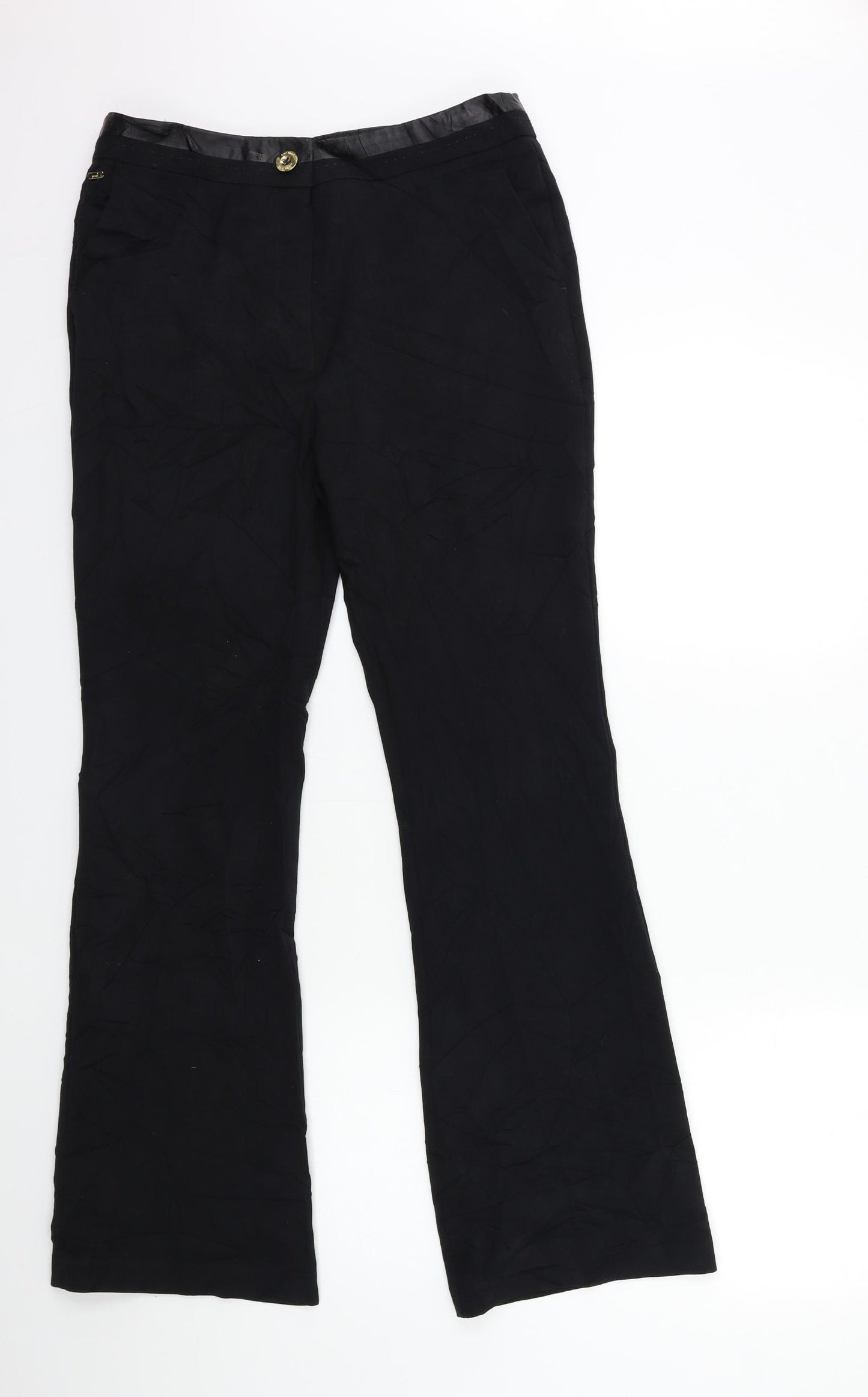 Per Una Womens Black   Trousers  Size 10 L30 in