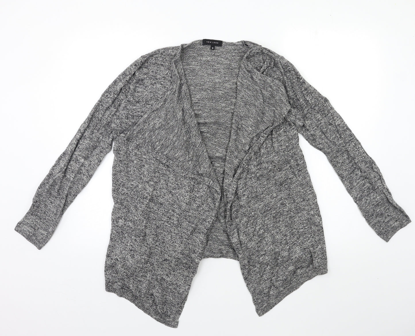 New Look Womens Grey  Knit Cardigan Jumper Size 10