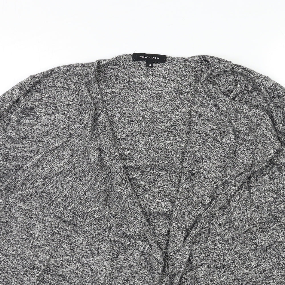 New Look Womens Grey  Knit Cardigan Jumper Size 10