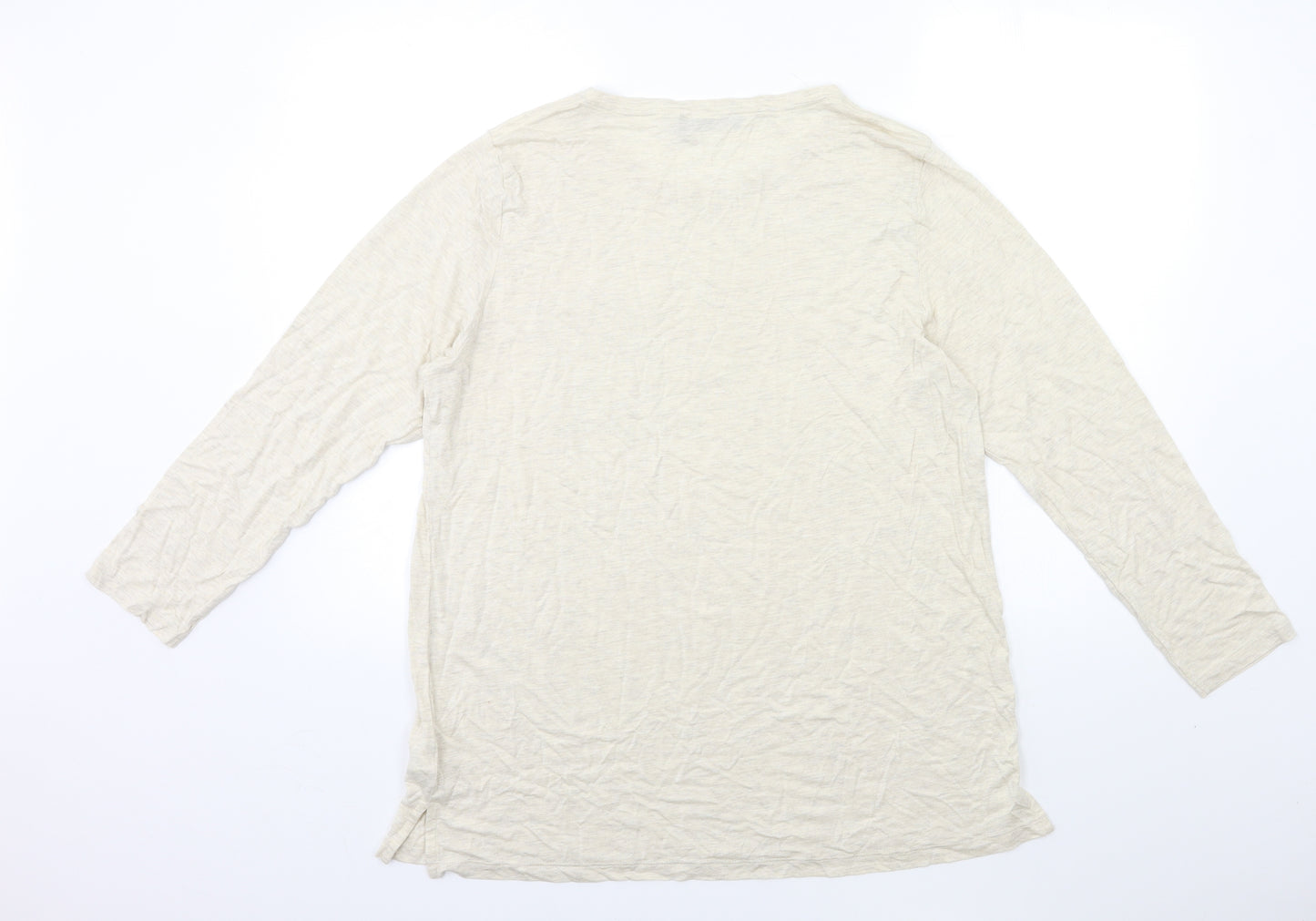 Marks and Spencer Womens Beige   Basic T-Shirt Size 16