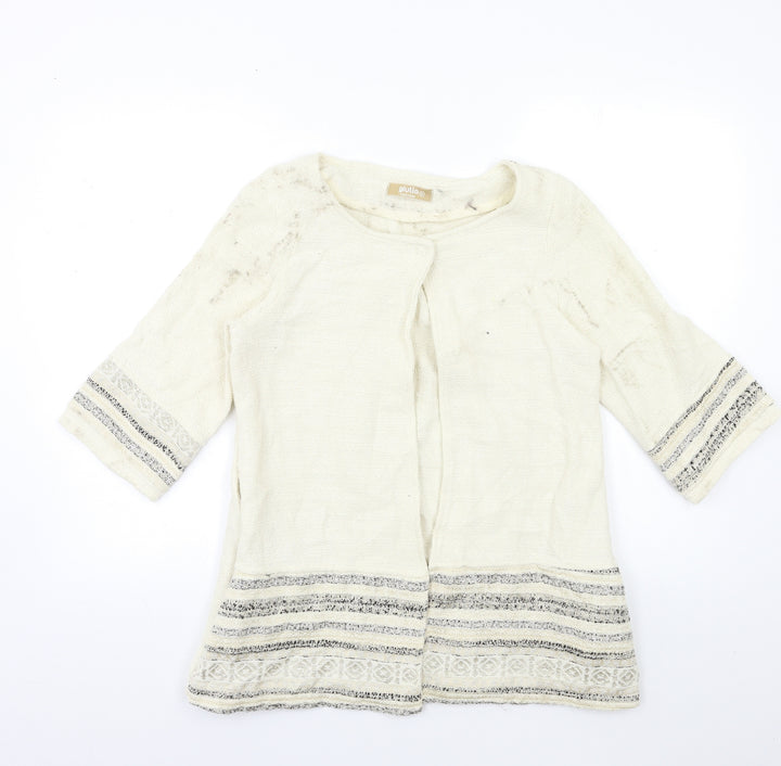 GIULIA Womens Beige Jacket Size S