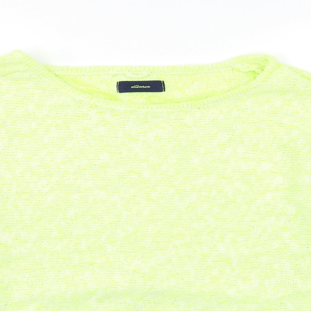 Skunkfunk Womens Yellow  Knit Pullover Jumper Size L